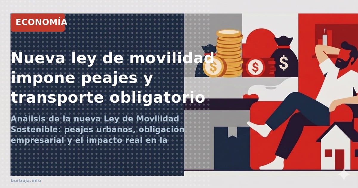 Análisis de la nueva Ley de Movilidad Sostenible: peajes urbanos, obligación empresarial y el impacto real en la movilidad.