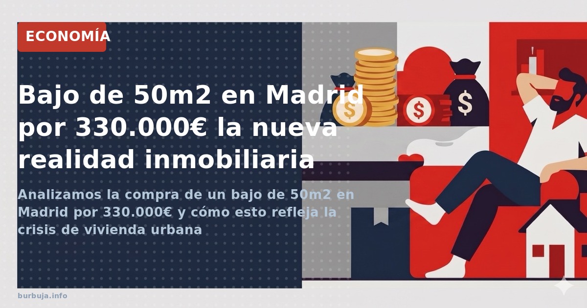 Analizamos la compra de un bajo de 50m2 en Madrid por 330.000€ y cómo esto refleja la crisis de vivienda urbana