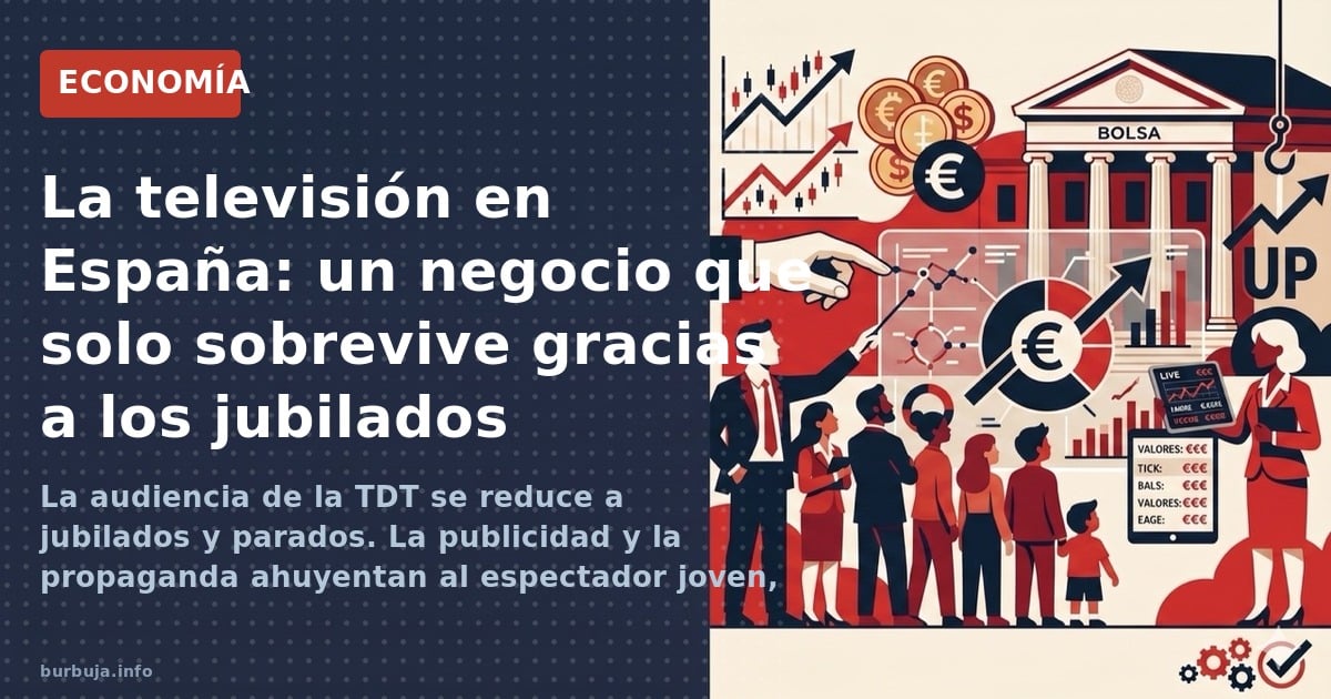 La audiencia de la TDT se reduce a jubilados y parados. La publicidad y la propaganda ahuyentan al espectador joven, que migr