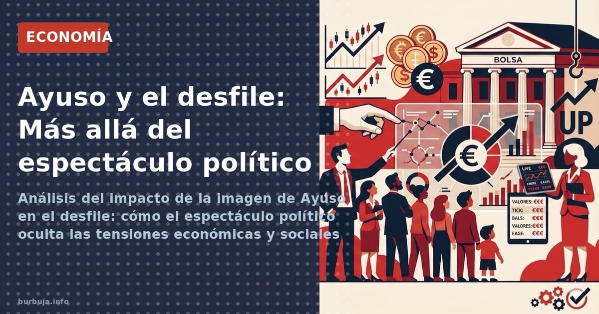 Análisis del impacto de la imagen de Ayuso en el desfile: cómo el espectáculo político oculta las tensiones económicas y soci