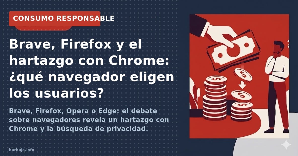 Brave, Firefox, Opera o Edge: el debate sobre navegadores revela un hartazgo con Chrome y la búsqueda de privacidad. Análisis
