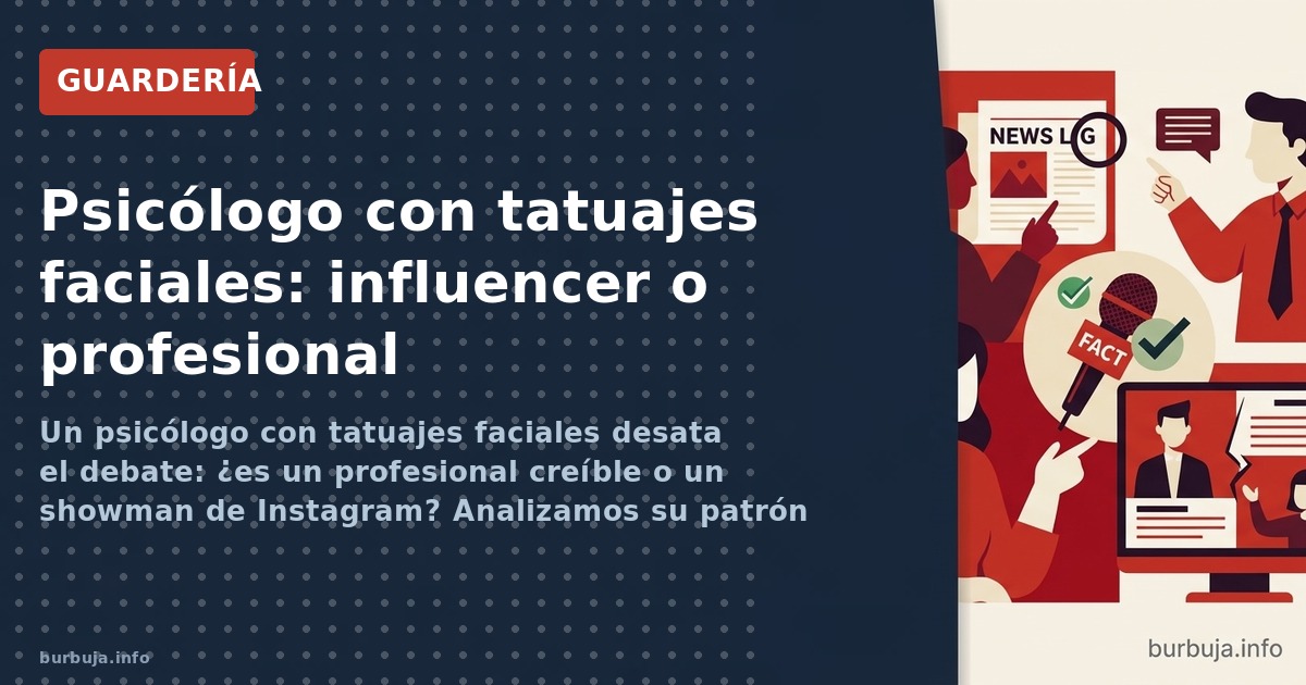 Un psicólogo con tatuajes faciales desata el debate: ¿es un profesional creíble o un showman de Instagram? Analizamos su patr