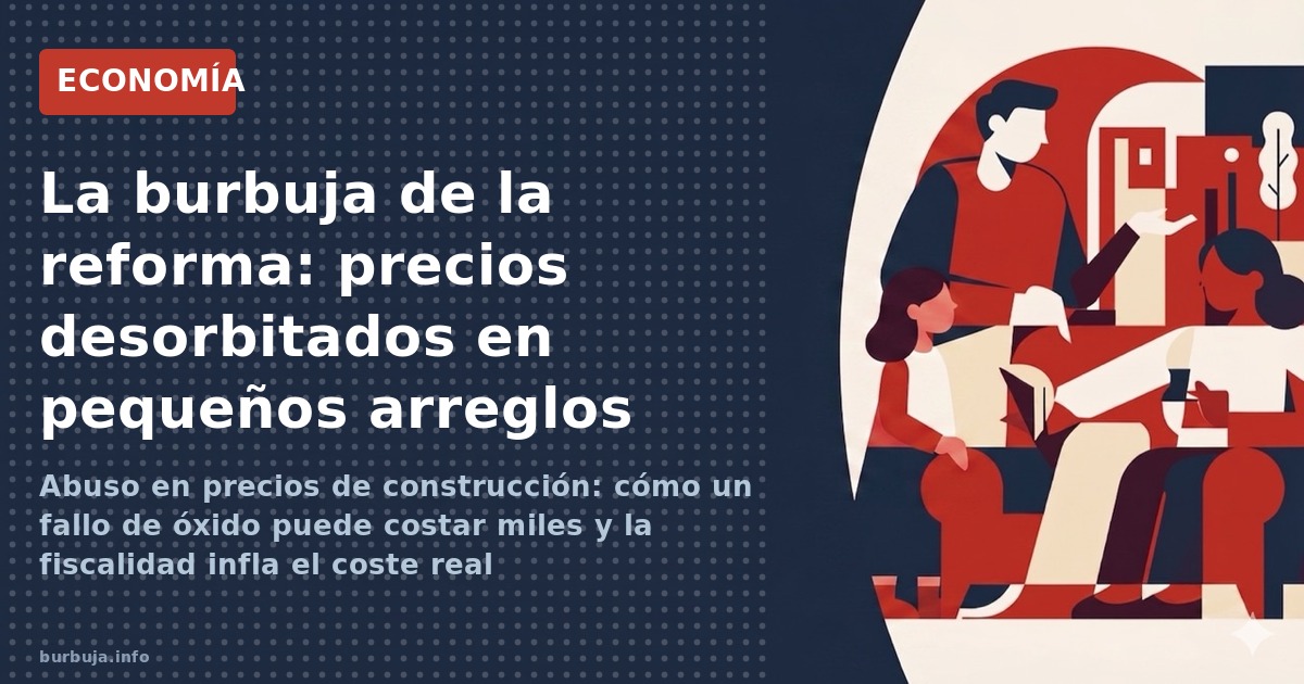 Abuso en precios de construcción: cómo un fallo de óxido puede costar miles y la fiscalidad infla el coste real