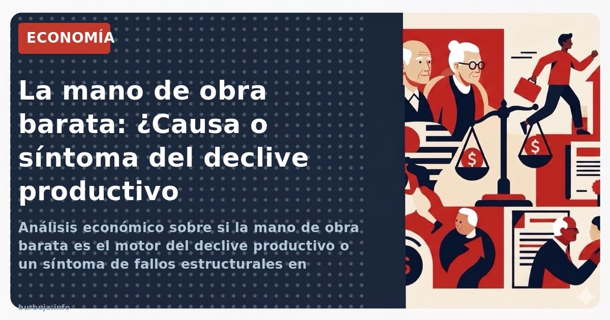 Análisis económico sobre si la mano de obra barata es el motor del declive productivo o un síntoma de fallos estructurales en