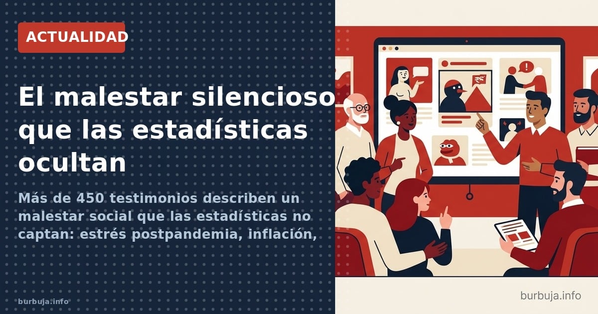 Más de 450 testimonios describen un malestar social que las estadísticas no captan: estrés postpandemia, inflación, precaried