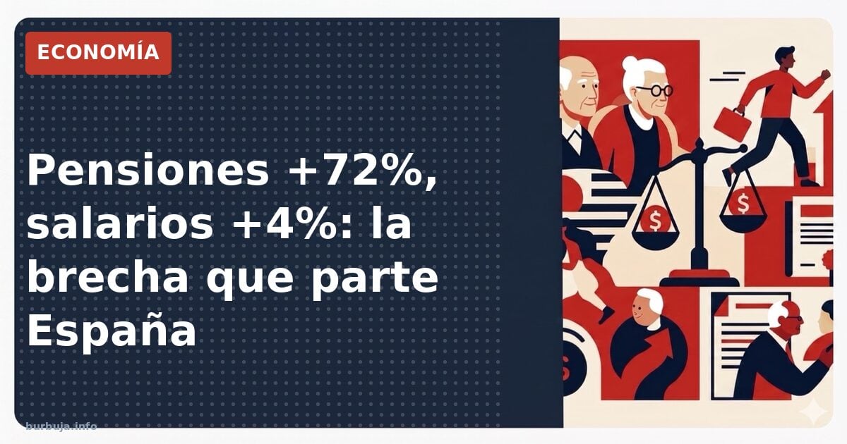 Pensiones +72%, salarios +4%: la brecha que parte España