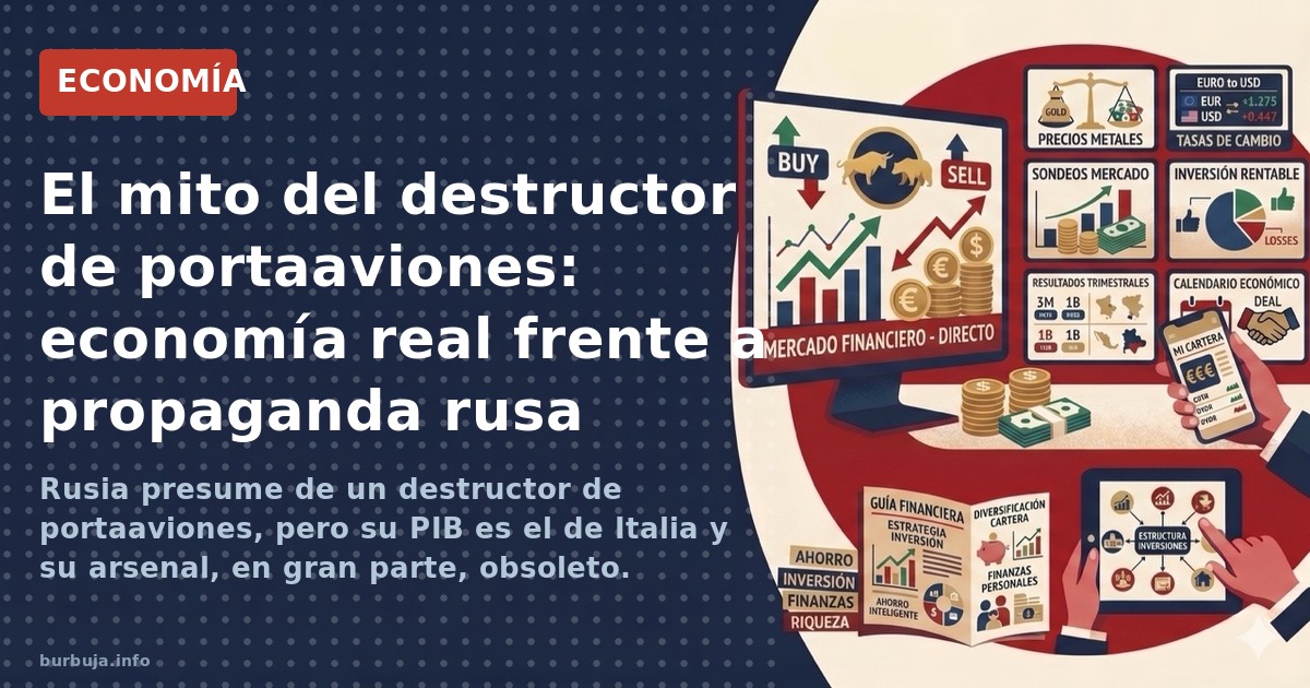 Rusia presume de un destructor de portaaviones, pero su PIB es el de Italia y su arsenal, en gran parte, obsoleto. ¿Realidad 