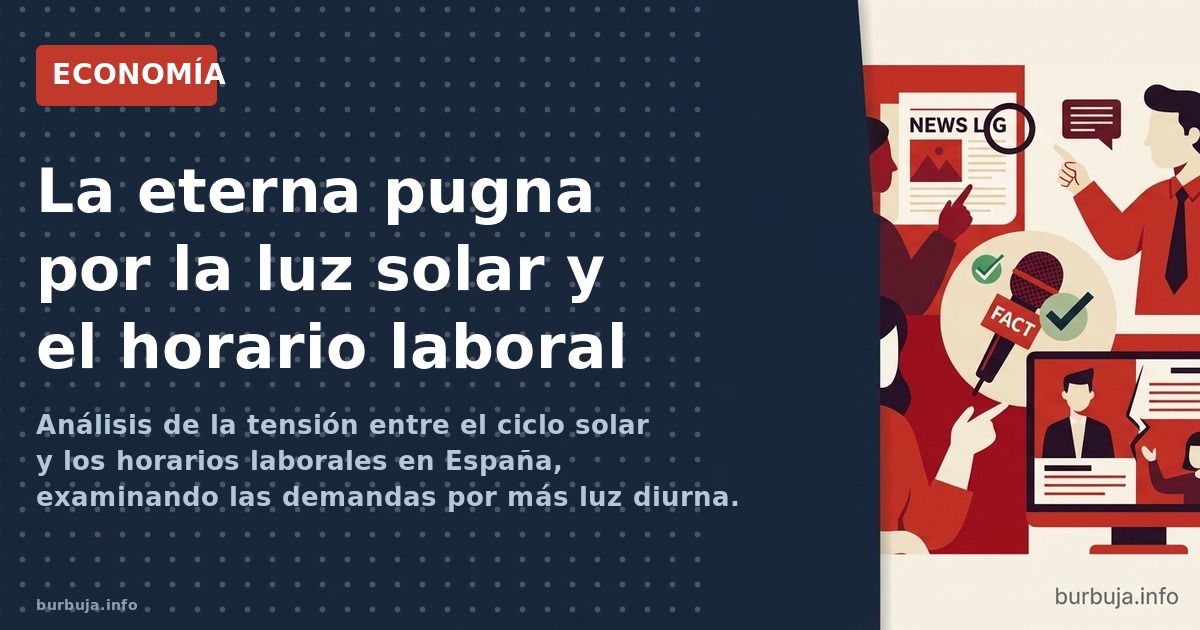 Análisis de la tensión entre el ciclo solar y los horarios laborales en España, examinando las demandas por más luz diurna.