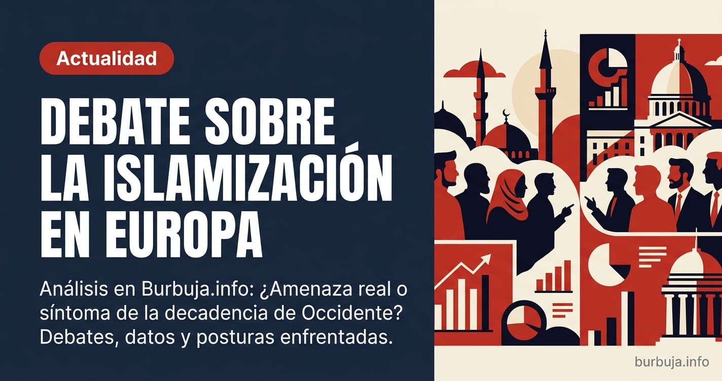 Vista exterior de una mezquita urbana con transeúntes al fondo, imagen del pulso político sobre el islam en España
