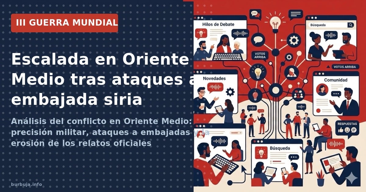 Análisis del conflicto en Oriente Medio: precisión militar, ataques a embajadas y la erosión de los relatos oficiales