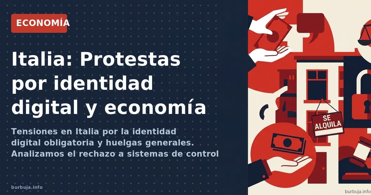 Italia: Protestas por identidad digital y economía