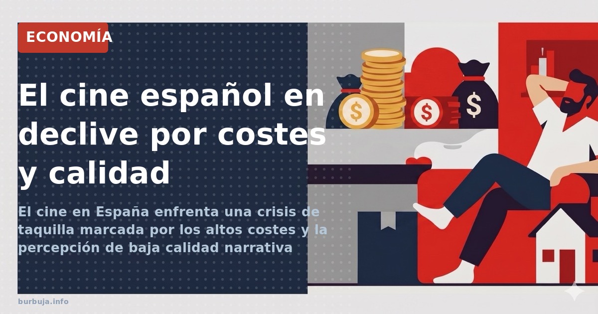 El cine en España enfrenta una crisis de taquilla marcada por los altos costes y la percepción de baja calidad narrativa