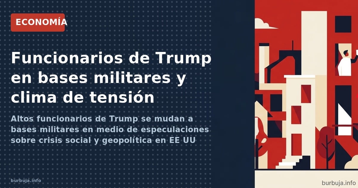 Altos funcionarios de Trump se mudan a bases militares en medio de especulaciones sobre crisis social y geopolítica en EE UU
