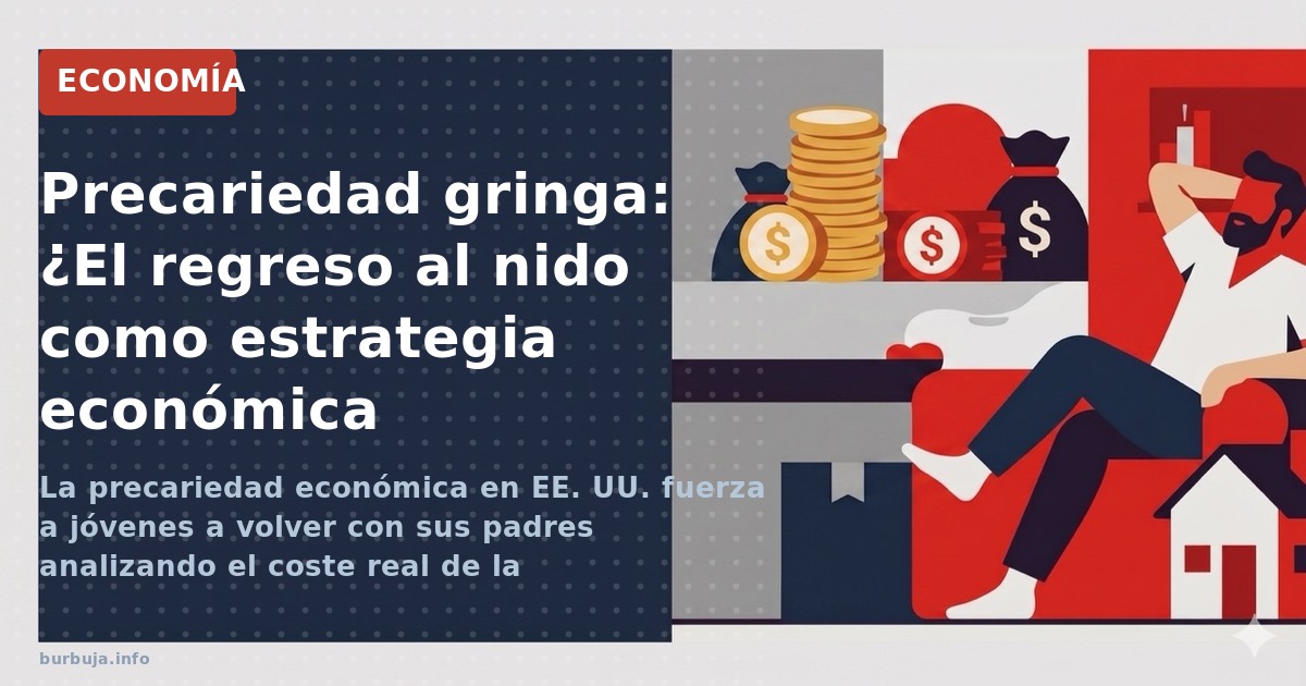 La precariedad económica en EE. UU. fuerza a jóvenes a volver con sus padres analizando el coste real de la independencia