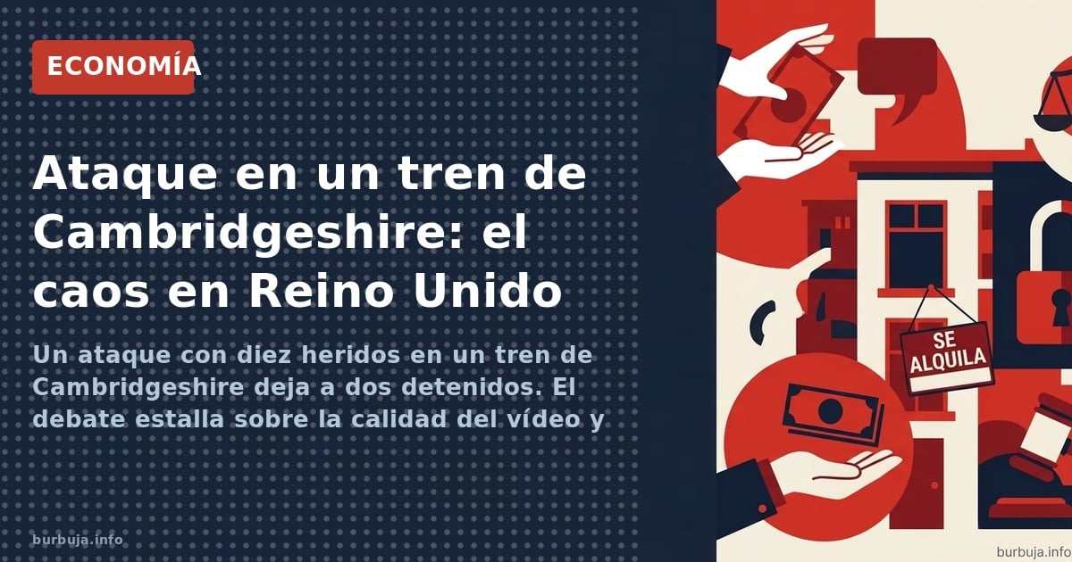 Un ataque con diez heridos en un tren de Cambridgeshire deja a dos detenidos. El debate estalla sobre la calidad del vídeo y 