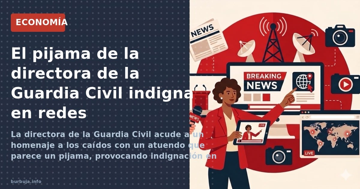 La directora de la Guardia Civil acude a un homenaje a los caídos con un atuendo que parece un pijama, provocando indignación