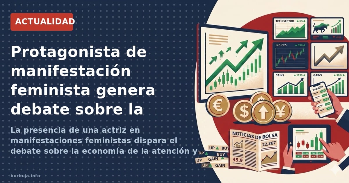 La presencia de una actriz en manifestaciones feministas dispara el debate sobre la economía de la atención y los roles socia