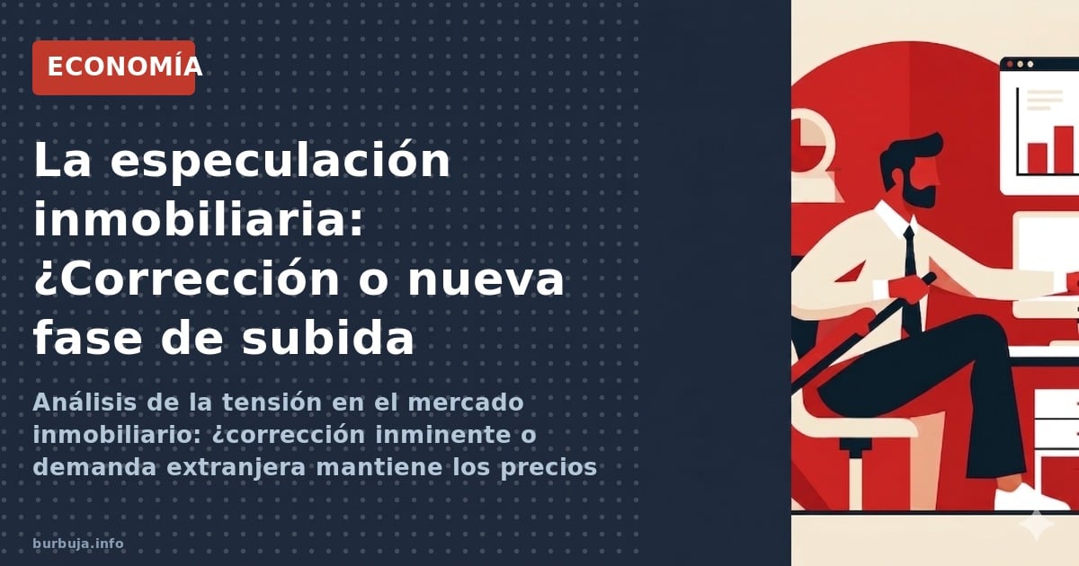 Análisis de la tensión en el mercado inmobiliario: ¿corrección inminente o demanda extranjera mantiene los precios altos?
