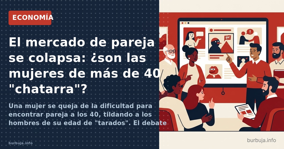 Una mujer se queja de la dificultad para encontrar pareja a los 40, tildando a los hombres de su edad de "tarados". El debate