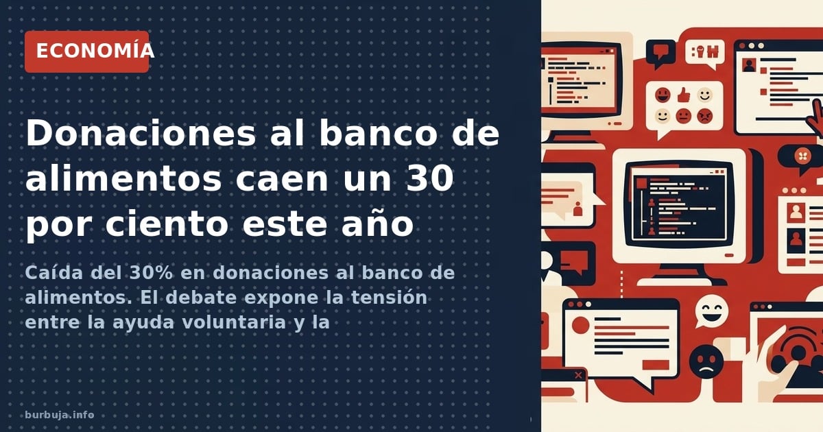 Caída del 30% en donaciones al banco de alimentos. El debate expone la tensión entre la ayuda voluntaria y la responsabilidad