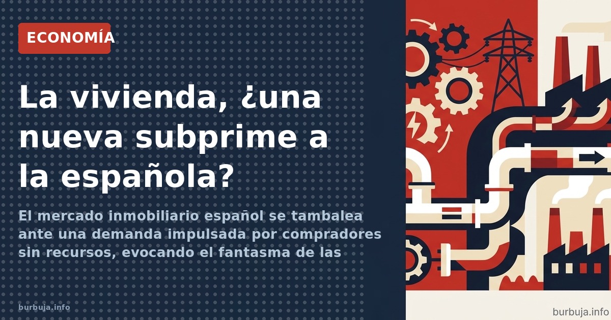 El mercado inmobiliario español se tambalea ante una demanda impulsada por compradores sin recursos, evocando el fantasma de 