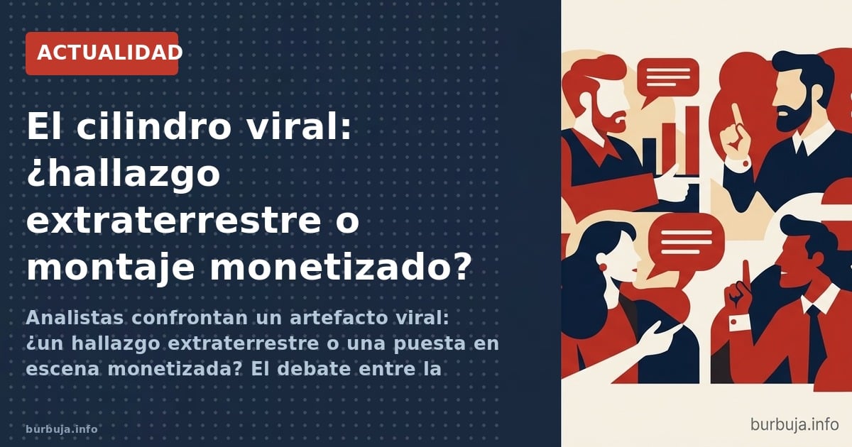 Analistas confrontan un artefacto viral: ¿un hallazgo extraterrestre o una puesta en escena monetizada? El debate entre la fí
