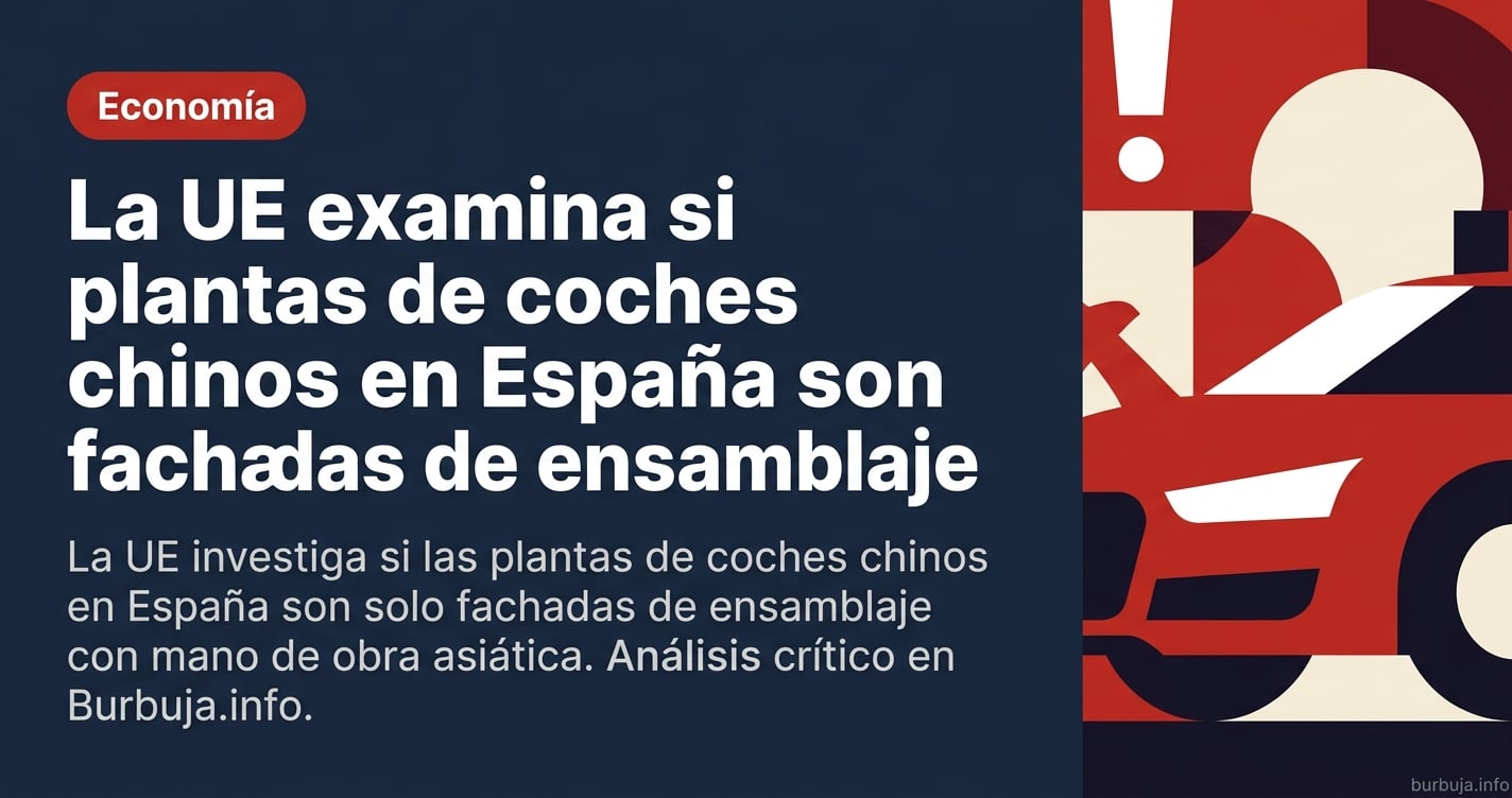 La UE investiga si las plantas de coches chinos en España son solo fachadas de ensamblaje con mano de obra asiática. Análisis