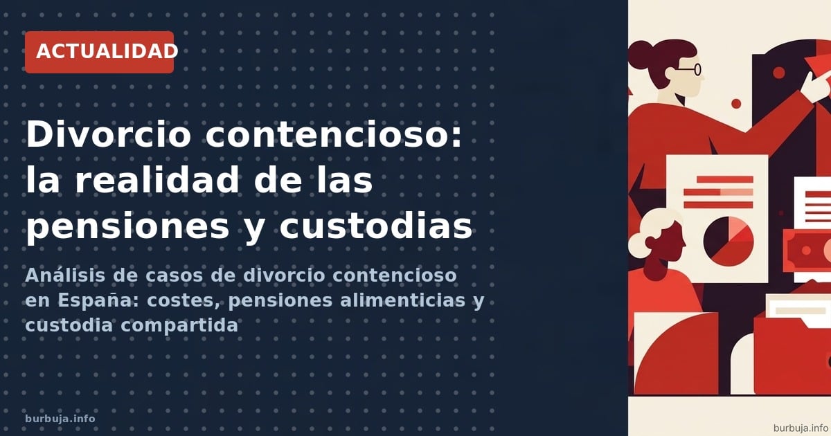 Análisis de casos de divorcio contencioso en España: costes, pensiones alimenticias y custodia compartida