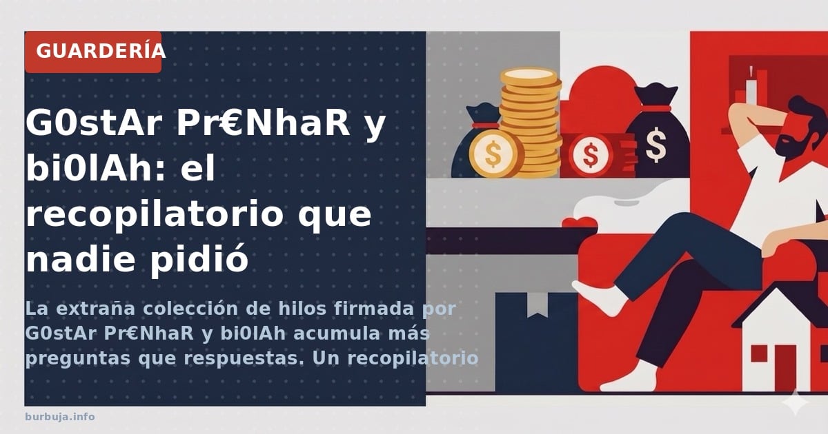 La extraña colección de hilos firmada por G0stAr Pr€NhaR y bi0lAh acumula más preguntas que respuestas. Un recopilatorio críp