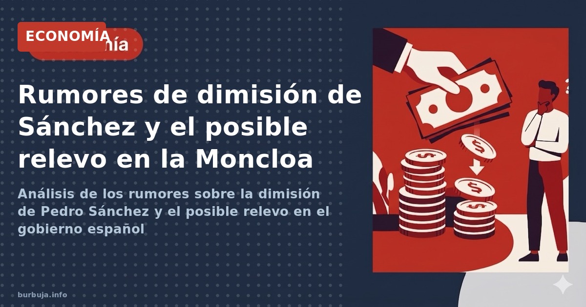 Rumores de dimisión de Sánchez y el posible relevo en la Moncloa
