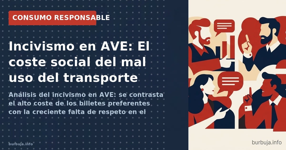 Análisis del incivismo en AVE: se contrasta el alto coste de los billetes preferentes con la creciente falta de respeto en el