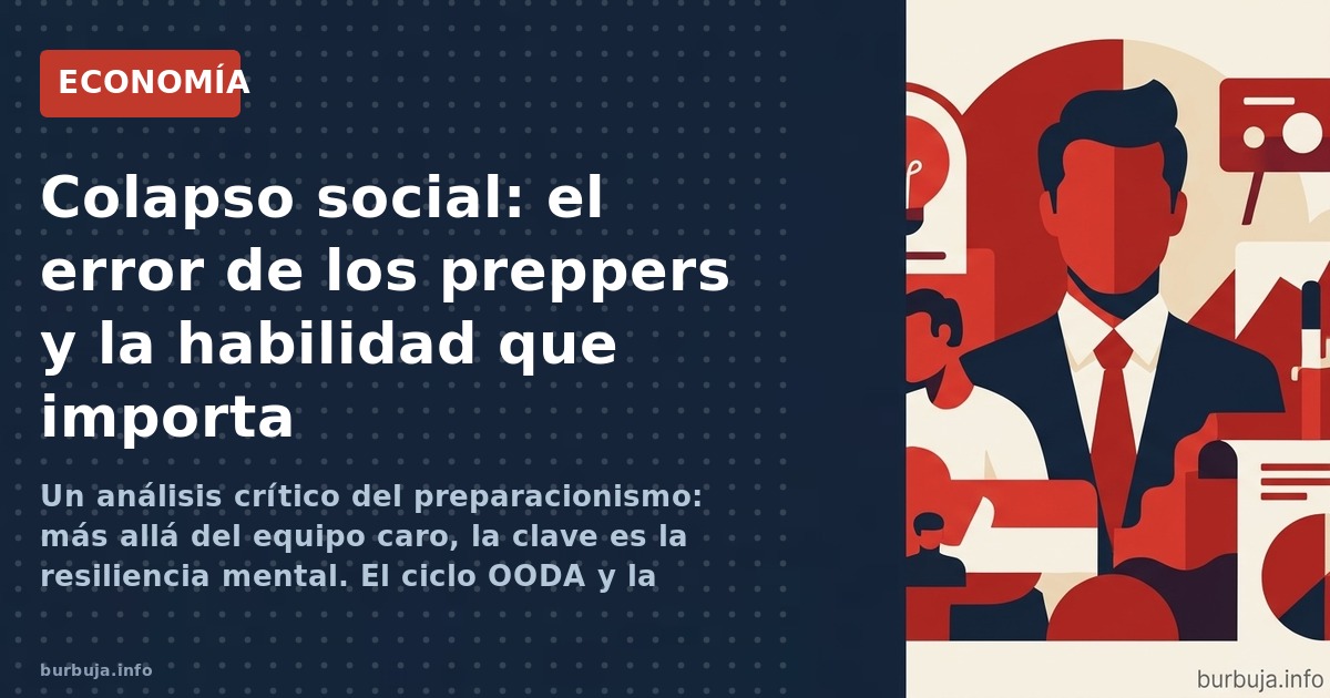Un análisis crítico del preparacionismo: más allá del equipo caro, la clave es la resiliencia mental. El ciclo OODA y la adap
