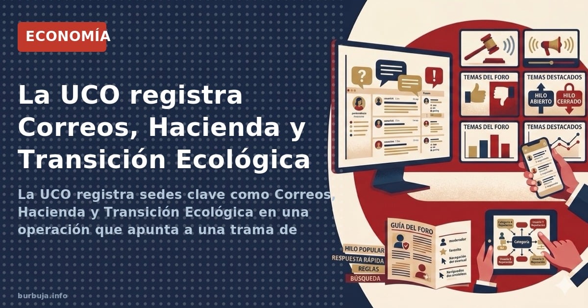 La UCO registra sedes clave como Correos, Hacienda y Transición Ecológica en una operación que apunta a una trama de corrupci
