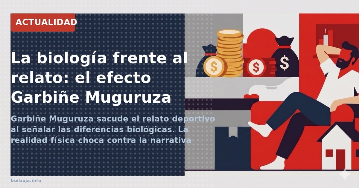 Garbiñe Muguruza sacude el relato deportivo al señalar las diferencias biológicas. La realidad física choca contra la narrati