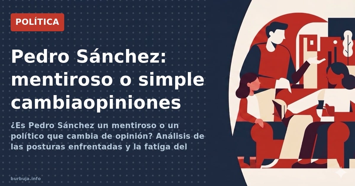 Caricatura editorial de Pedro Sánchez ante un atril junto a una hemeroteca con recortes de prensa sobre sus declaraciones