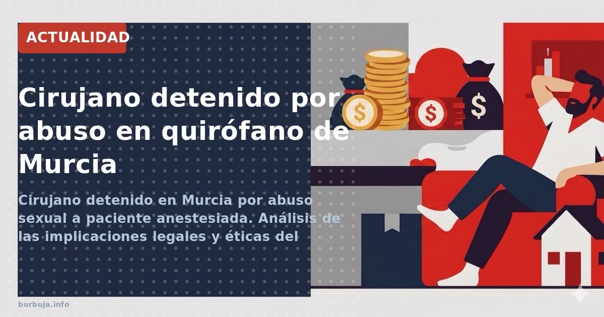 Cirujano detenido en Murcia por abuso sexual a paciente anestesiada. Análisis de las implicaciones legales y éticas del caso.