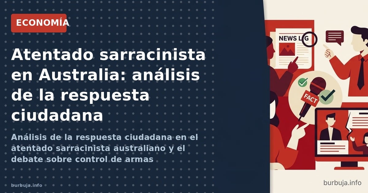 Análisis de la respuesta ciudadana en el atentado sarracinista australiano y el debate sobre control de armas
