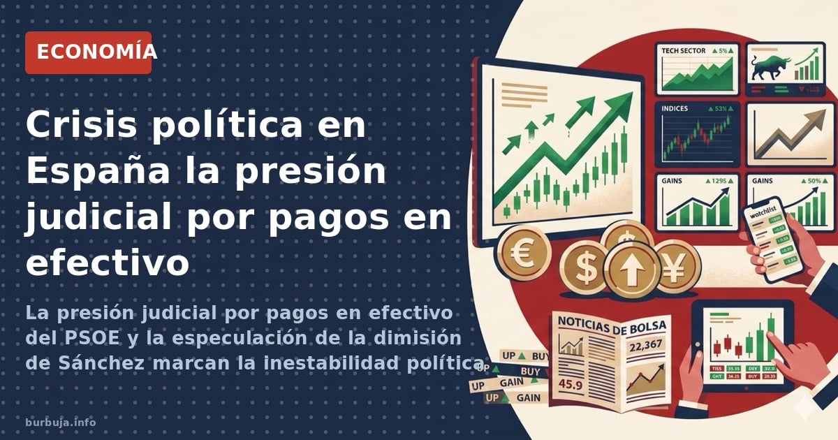 La presión judicial por pagos en efectivo del PSOE y la especulación de la dimisión de Sánchez marcan la inestabilidad políti