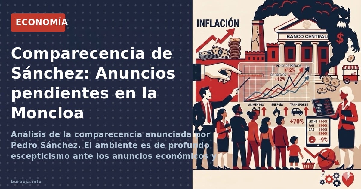 Análisis de la comparecencia anunciada por Pedro Sánchez. El ambiente es de profundo escepticismo ante los anuncios económico