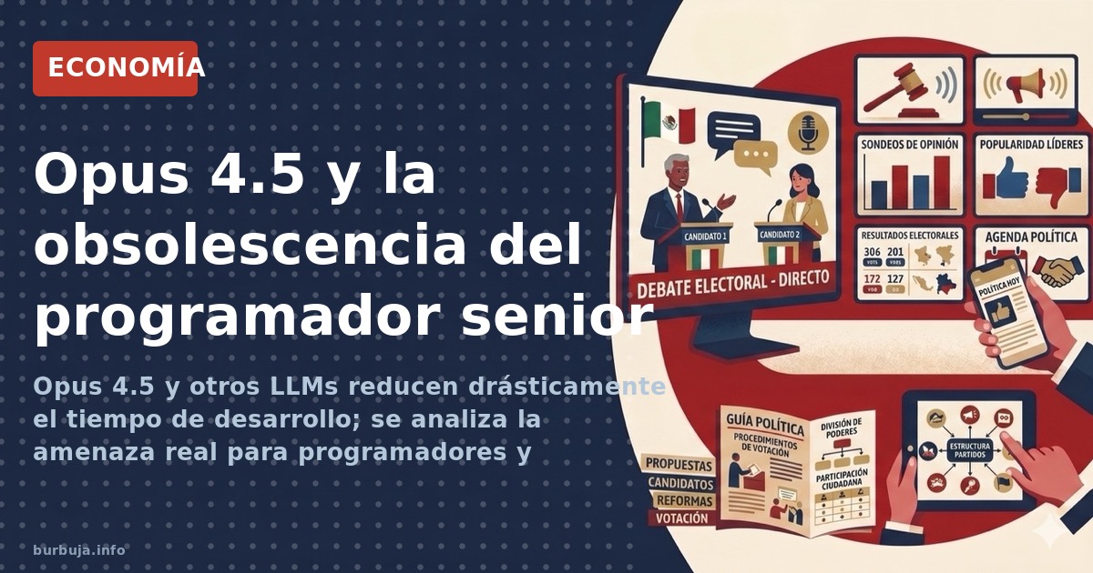 Opus 4.5 y otros LLMs reducen drásticamente el tiempo de desarrollo; se analiza la amenaza real para programadores y profesio
