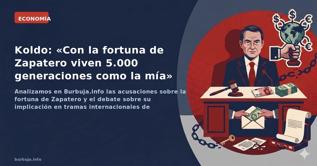 Koldo: la fortuna de Zapatero da para 5.000 generaciones