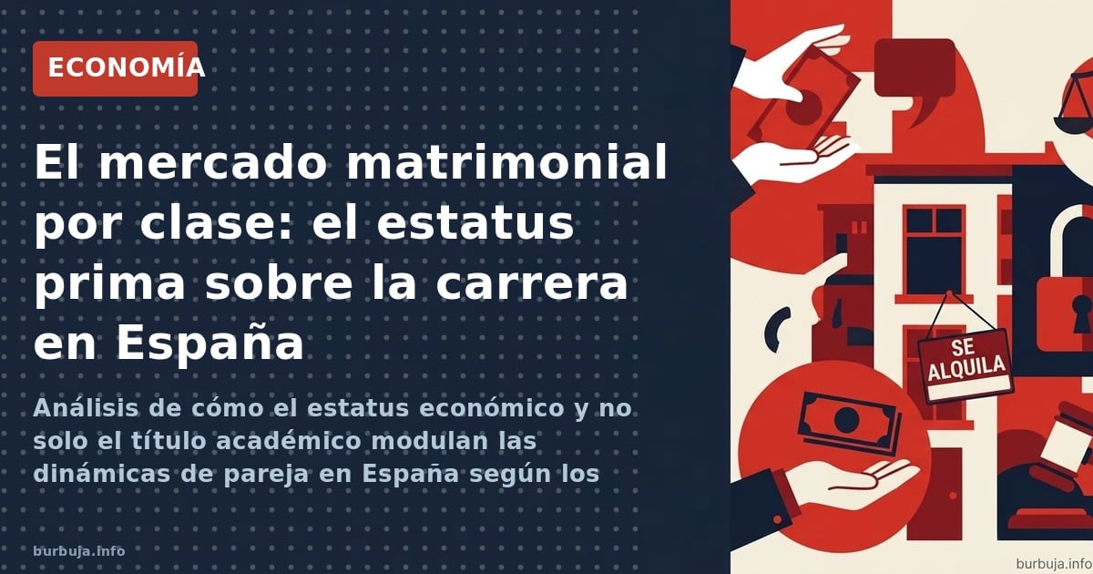 Análisis de cómo el estatus económico y no solo el título académico modulan las dinámicas de pareja en España según los datos