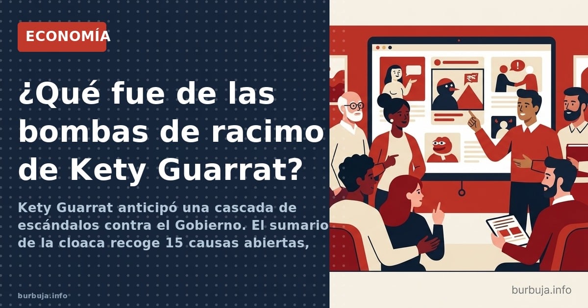 Kety Guarrat anticipó una cascada de escándalos contra el Gobierno. El sumario de la cloaca recoge 15 causas abiertas, pero S