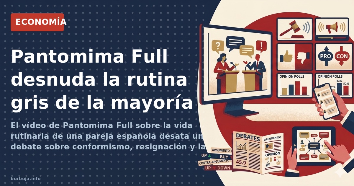 El vídeo de Pantomima Full sobre la vida rutinaria de una pareja española desata un debate sobre conformismo, resignación y l