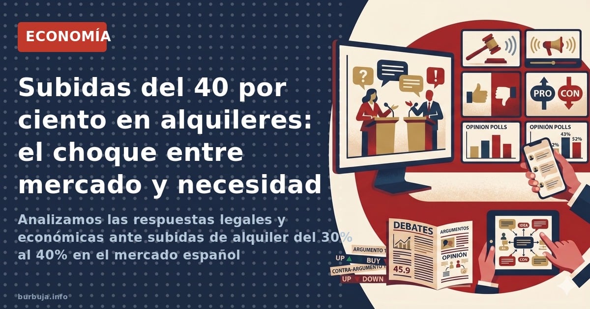 Analizamos las respuestas legales y económicas ante subidas de alquiler del 30% al 40% en el mercado español