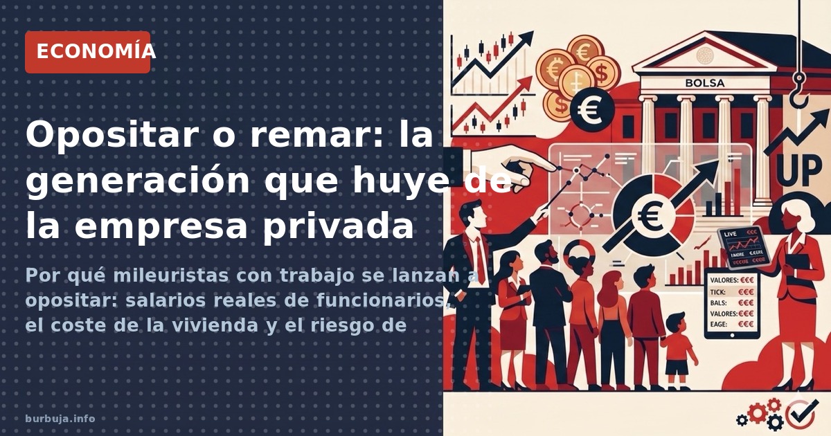 Por qué mileuristas con trabajo se lanzan a opositar: salarios reales de funcionarios, el coste de la vivienda y el riesgo de