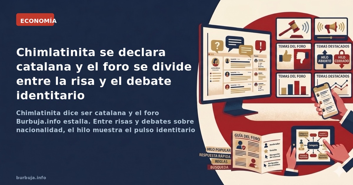 Chimlatinita dice ser catalana y el foro Burbuja.info reacciona con ironía y debate identitario. ¿Es la identidad una elecció