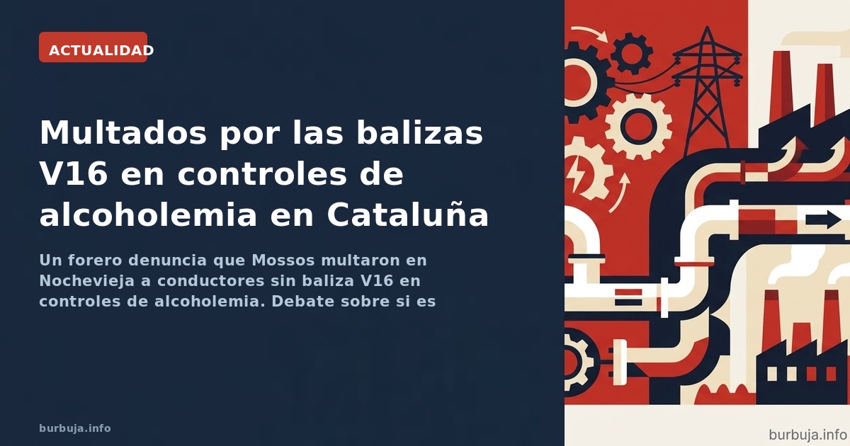 Un forero denuncia que Mossos multaron en Nochevieja a conductores sin baliza V16 en controles de alcoholemia. Debate sobre s