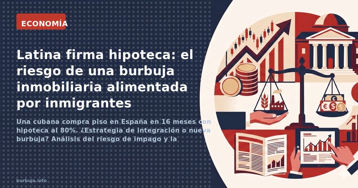 Una cubana compra piso en España en 16 meses con hipoteca al 80%. ¿Estrategia de integración o nueva burbuja? Análisis del ri