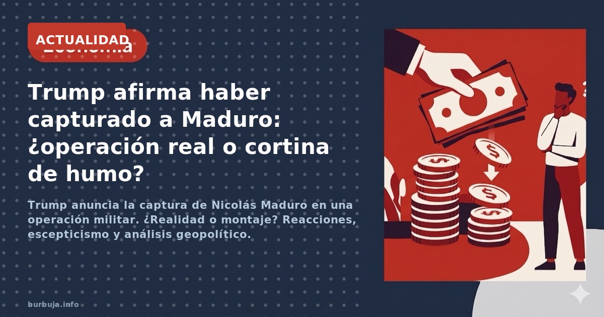 Trump anuncia la captura de Nicolás Maduro en una operación militar. ¿Realidad o montaje? Reacciones, escepticismo y análisis